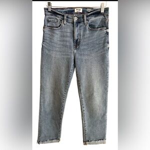 Kensie: Light Blue Vintage Luxe The Allie High Rise Slim Straight Jeans